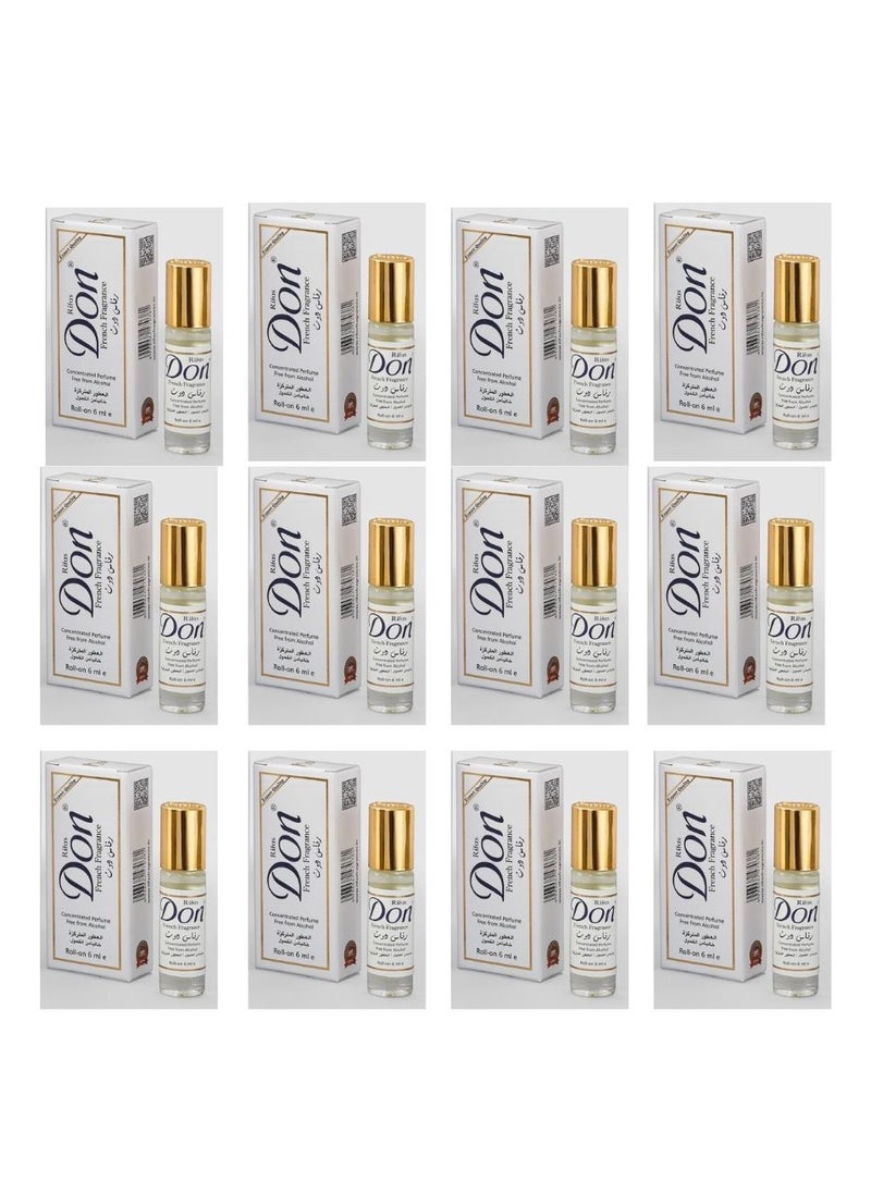 Rifas Don French Fragrance perfume oil 6ml Pack of 12 Orginal