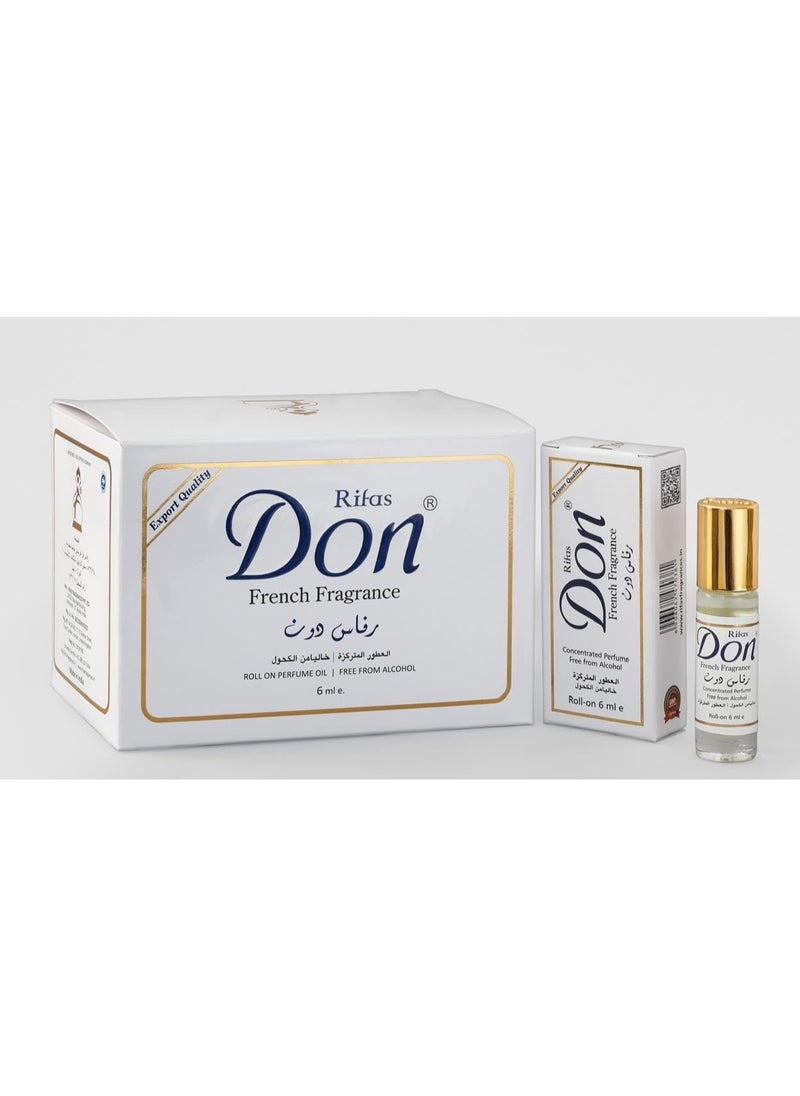 Rifas Don French Fragrance perfume oil 6ml Pack of 12 Orginal