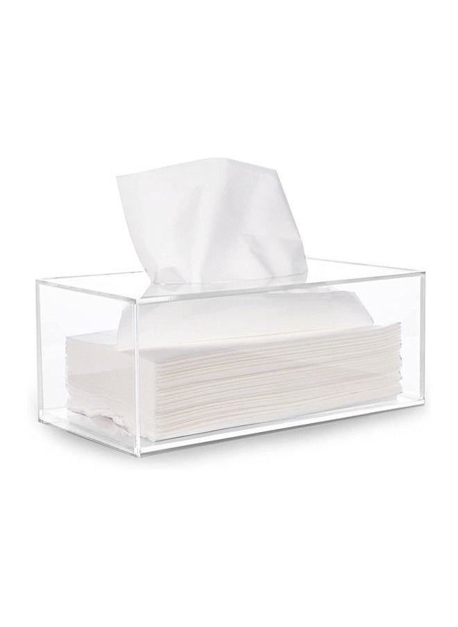Rahalife Acrylic Tissue Holder Box,14032 Tissue Box - Rectangular Napkin Holder, Clear Box Cover Facial Tissue Dispenser, Tissue Box Holder For Home, Kitchen And Office Room.  - Image 1