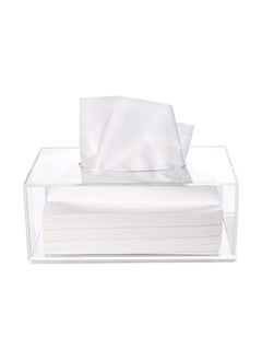 Rahalife Acrylic Tissue Holder Box,14032 Tissue Box - Rectangular Napkin Holder, Clear Box Cover Facial Tissue Dispenser, Tissue Box Holder For Home, Kitchen And Office Room.  - Image 2