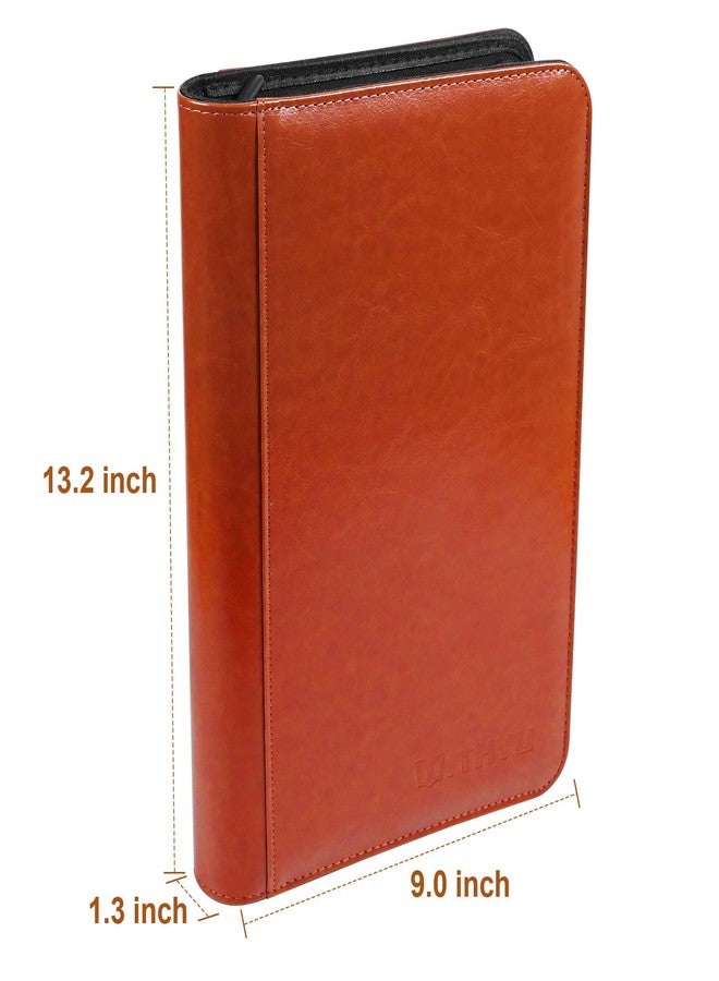 WITHYU Currency Album with 180 Pockets - WITHYU Ringless Banknote Collection Album with Clear Non-PVC Sleeves for Banknotes, Bills, Tickets, and Collectibles (Rust) - Image 2