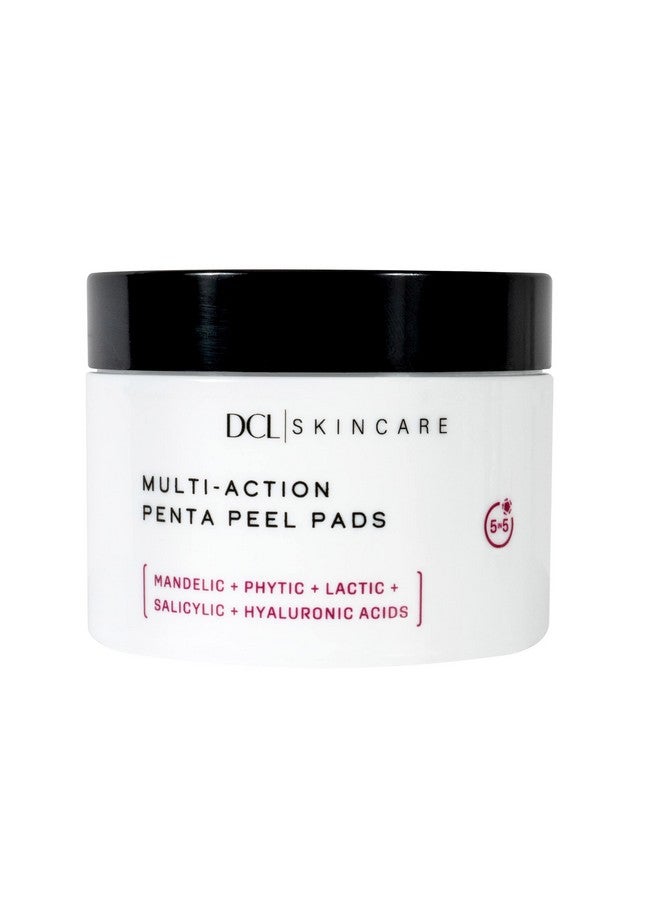 DCL Skincare Multiaction Penta Peel Renew Skin In 5 Mins Gentle Acid Peel Resurfaces Unclogs Pores Hydrates Salcylic Mandelic Phytic Hyaluronic And Lactic Acids 50 Pads - Image 1