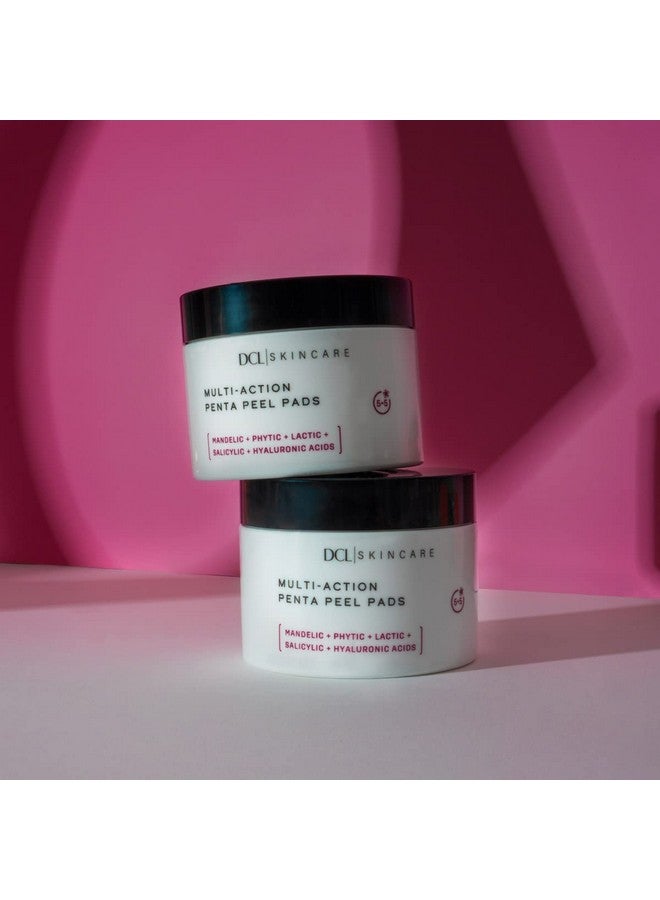 DCL Skincare Multiaction Penta Peel Renew Skin In 5 Mins Gentle Acid Peel Resurfaces Unclogs Pores Hydrates Salcylic Mandelic Phytic Hyaluronic And Lactic Acids 50 Pads - Image 4