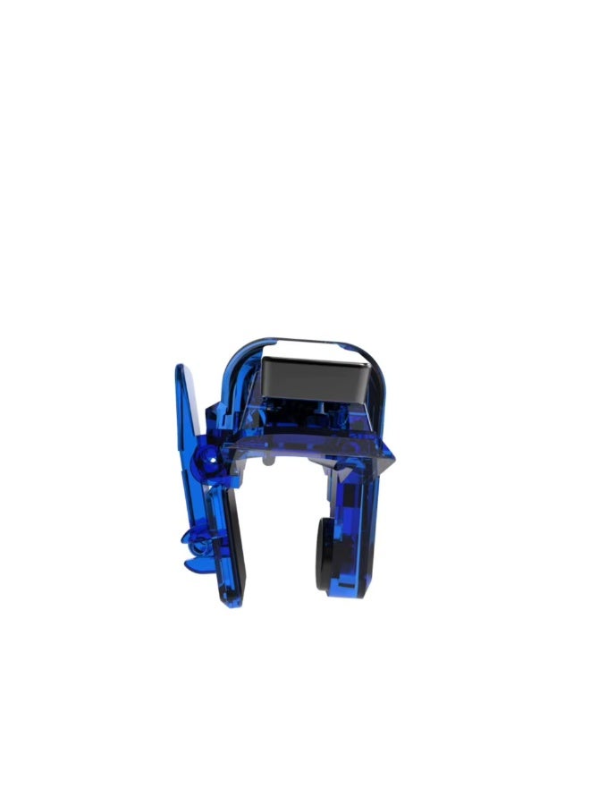 زناد الألعاب المحمولة CH-5 بلو شارك - زناد شفاف أزرق L1R1 لوحدة التحكم في PUBG و Free Fire و COD و BGMI - عالمي لأجهزة Android و iOS - Image 4