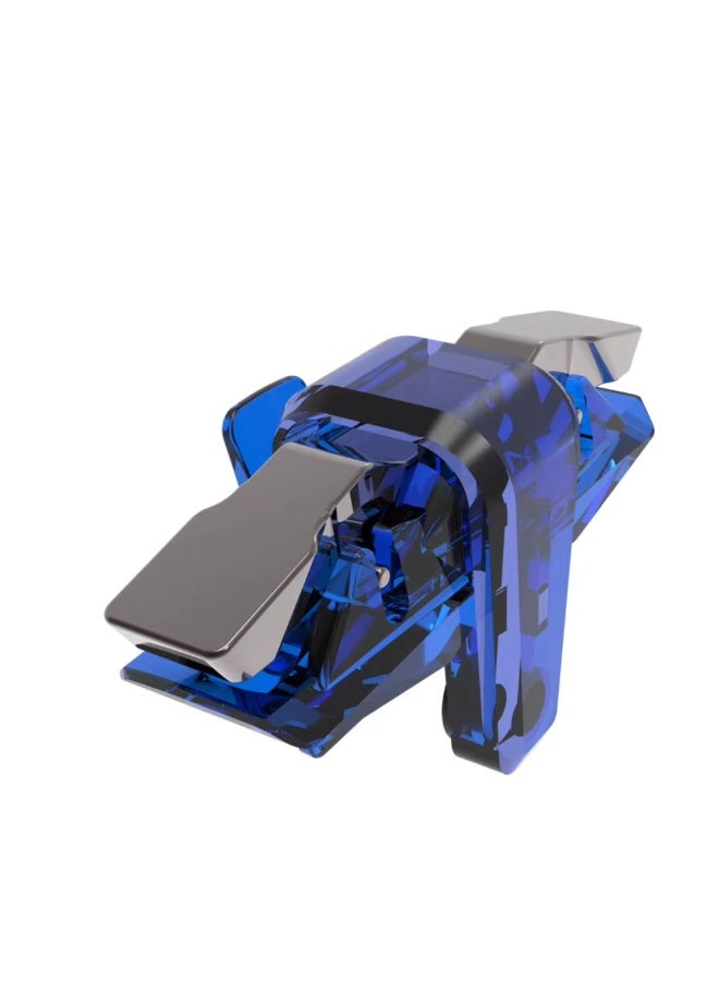 زناد الألعاب المحمولة CH-5 بلو شارك - زناد شفاف أزرق L1R1 لوحدة التحكم في PUBG و Free Fire و COD و BGMI - عالمي لأجهزة Android و iOS - Image 3