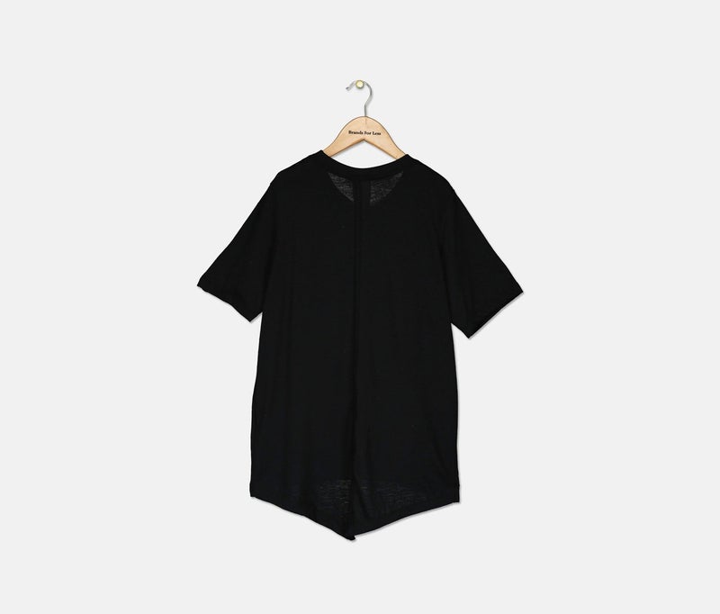 Nike Big Girls Logo,Print Split,Back T-shirt, Black - Image 2