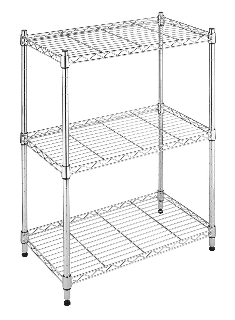 Whitmor Whitmor 3Wire Shelving Unit Metal Storage Shelves Easy Assembly Home Organizer for Pantry Kitchen Garage Plant 