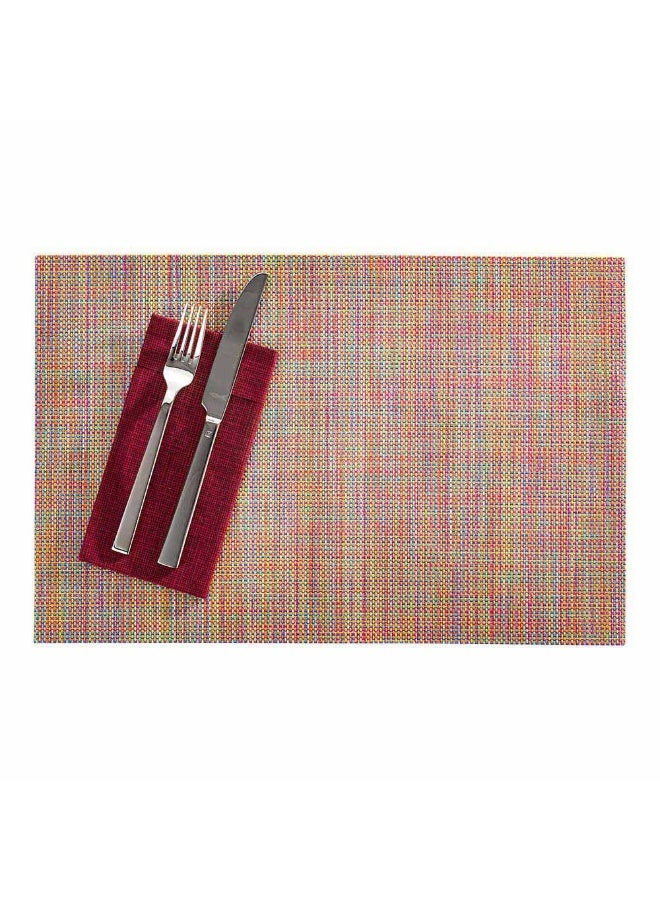 Restaurantware Carmel Mesh 16 x 12 Inch Table Placemats, Set Of 6 Woven Washable Placemats - Heat Tolerant, No Stain, Kaleidoscope Vinyl Kitchen Placemats, Waterproof, Easy To Clean - Image 2