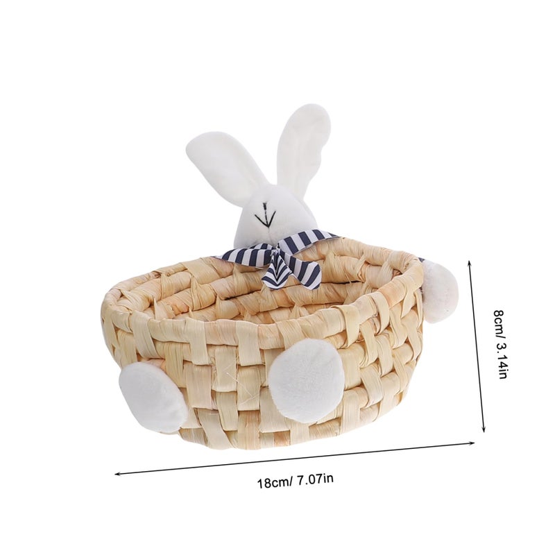 3pcs Natural Woven Straw Storage Baskets Set For Home Nursery And Craft Organization - Image 3
