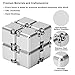 Lifidea Aluminum Alloy Metal Infinity Cube Fidget Cube 6 Colors Handheld Fidget Toy Desk Toy with Cool Case Infinity Magic Cube Relieve Stress Anxiety ADHD OCD for Kids and Adults Silver - Image 3