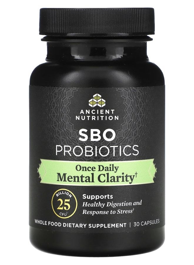 Ancient Nutrition - SBO Probiotics Mental Clarity 25 Billion CFU 30 Capsules - Image 1