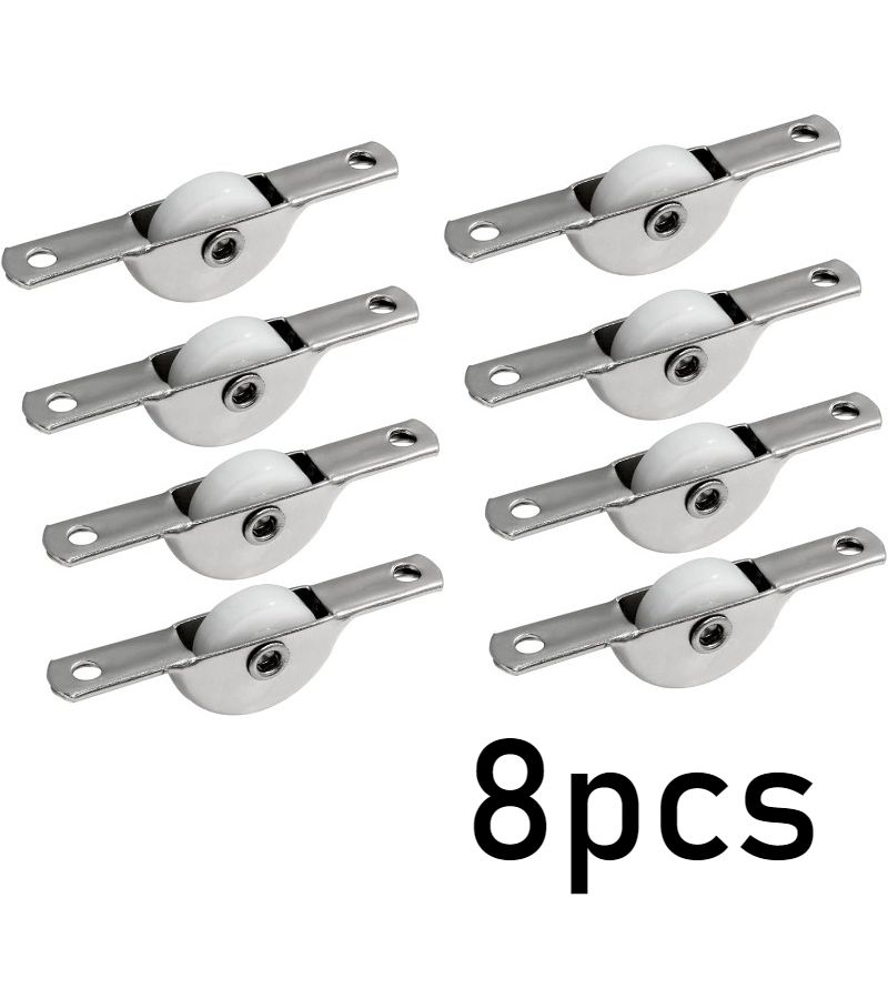 2 Pcs 18mm Sliding Door Pulley Roller Wheels for Closet Wardrobe Cabinet Doors - Image 1
