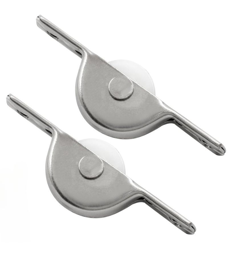2 Pcs 18mm Sliding Door Pulley Roller Wheels for Closet Wardrobe Cabinet Doors - Image 5