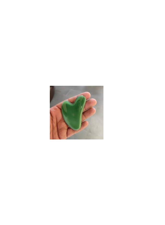 maya accessorie Gua Sha Facial Tool Natural Guasha Jade Stone GuaSha Board Gua Sha Sc Massage Tool with Smooth Body(Green) - Image 1