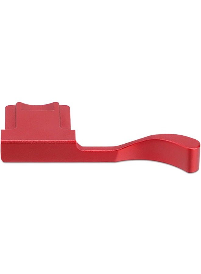 Haoge THB-X2R Metal Hot Shoe Thumb Up Rest Hand Grip for Fujifilm X100VI Fuji X100V Camera Red - Image 1