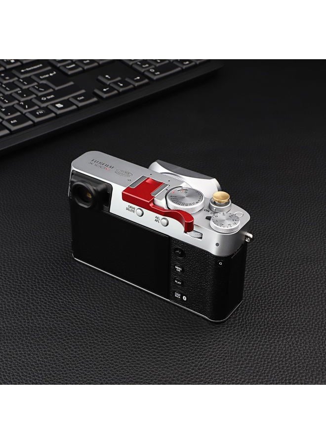 Haoge THB-X2R Metal Hot Shoe Thumb Up Rest Hand Grip for Fujifilm X100VI Fuji X100V Camera Red - Image 4