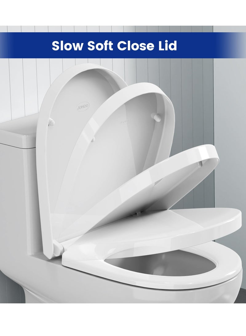 Jomoo Soft-Close U-Shape Toilet Seat Cover Quiet Durable Quick-Attach Hardware Removable Lid for Bathroom Daily Use Home and Outdoor - Image 4