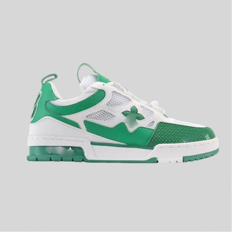 Women's & Men's Chunky Platform Bread Shoes - Leather Low-Top Lace-Up Sneakers, Breathable Non-Slip Casual Sports Shoes