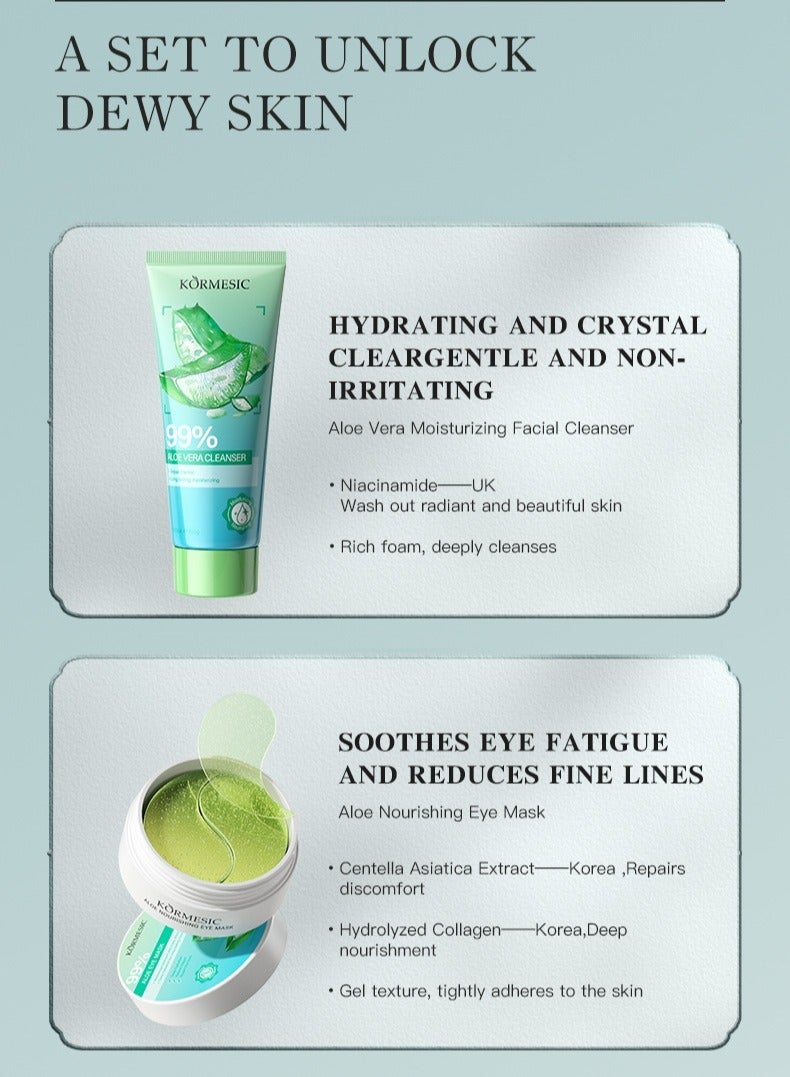 Kormesic قناع العين المغذي بالألوة فيرا 80 جرام | ترطيب عميق وتهدئة لعيون أكثر إشراقًا - Image 3