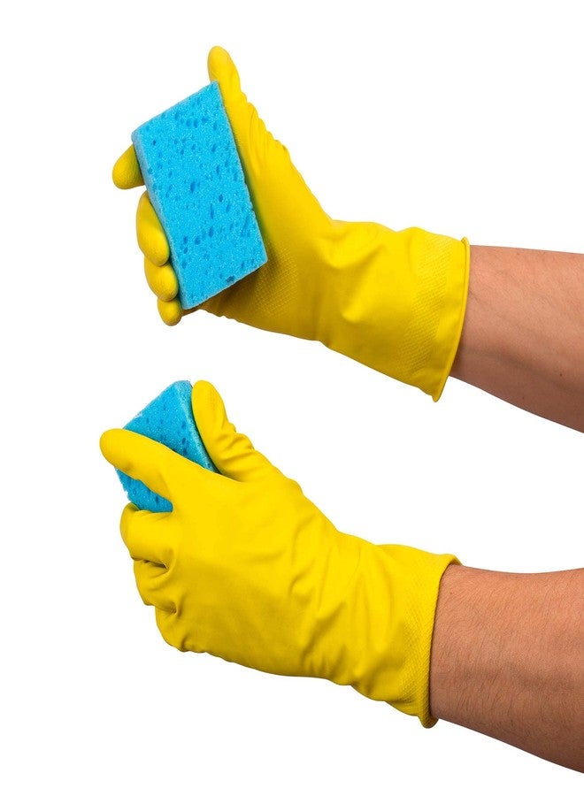 SteadMax 1 Pair Cleaning Gloves, Reusable Natural Rubber Dish Gloves, Waterproof Latex Non-Slip Dishwashing Gloves for Kitchen and Household (Large, 1 Pack) - Image 3