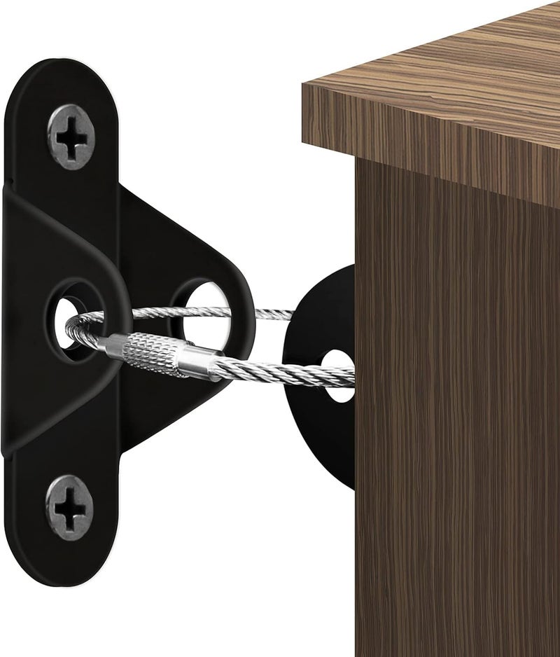 TGOPIT أحزمة الأثاث لحماية الأطفال من الأثاث، مثبتات حائط مضادة للسقوط، تأمين الخزائن، وخزائن الملابس إلى الحائط لحماية الأطفال والحيوانات الأليفة من سقوط الأثاث، أحزمة أمان للأطفال قابلة للتعديل (2 قطعة) - Image 1