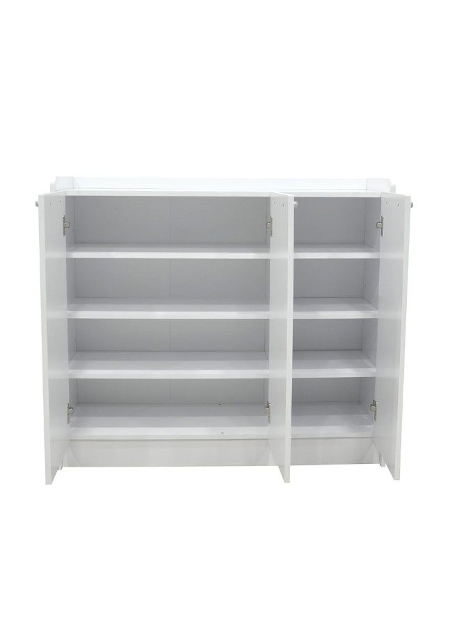 DANUBE HOME رف أحذية سوبريم بـ 3 أبواب لتخزين 24 زوج من الأحذية، خزانة تنظيم أحذية عصرية، رف أحذية مدمج لممر المدخل، حل تخزين أنيق - أبيض - Image 5