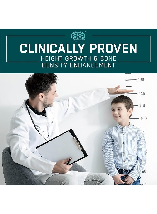 Height Growth Maximizer - L-Arginine, Vitamin D-3, Calcium, Zinc, 5-Htp - 60 Capsules - Image 3