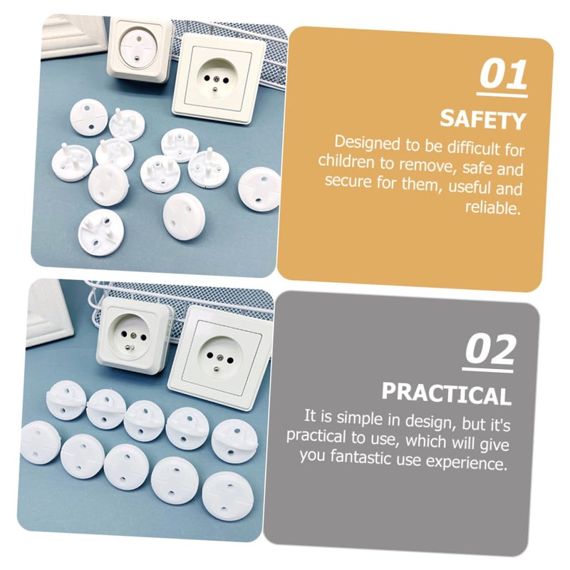 30pcs Childproof Plug Covers for Electrical Outlets Abs Socket Protectors Practical Safety Electrical Outlet Protectors for Home Kitchen Living Bathroom Use - Image 4