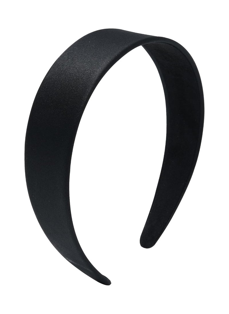 HAIMEIKANG HAIMEIKANG Black Headband for Women  16 Inch Wide Satin NonSlip Headband for CosplayHalloweenPartyDIYHead Bands for Women and Girls 