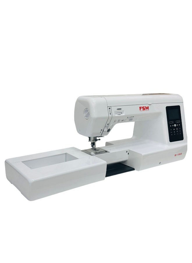 fakhro_sewing_machines - FSM Long Arm Computerized Sewing & Quilting Machine – 12" Workspace, Touchscreen Interface, 400 Built-In Stitches, Auto Thread Trimmer, Memory Mode, Built-In Needle Threader, 240V DC Motor, Made in Taiwan – White - Image 1