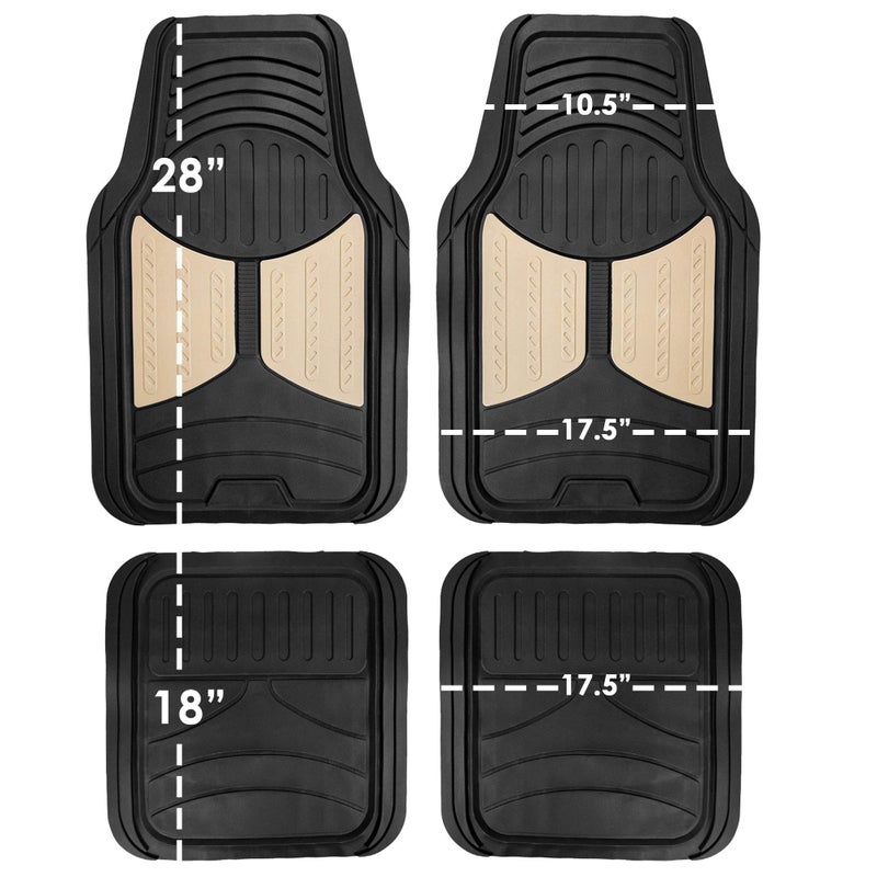 FH Group Monster Eye Full Set Rubber Floor Mats w. Trimmable Vinyl Trunk Liner/Cargo Mat Black- Fit Most Car, Truck, SUV, or Van (Purple/Black) F11313- F16403 - Image 5