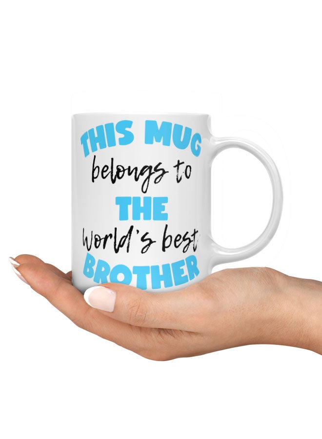 LIT كوب قهوة أفضل أخ في العالم هدية كوب أبيض أفضل اقتباس عن الأخ أفضل هدية للعائلة في العالم - Image 3