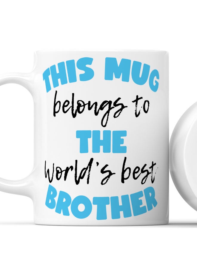 LIT كوب قهوة أفضل أخ في العالم هدية كوب أبيض أفضل اقتباس عن الأخ أفضل هدية للعائلة في العالم - Image 2