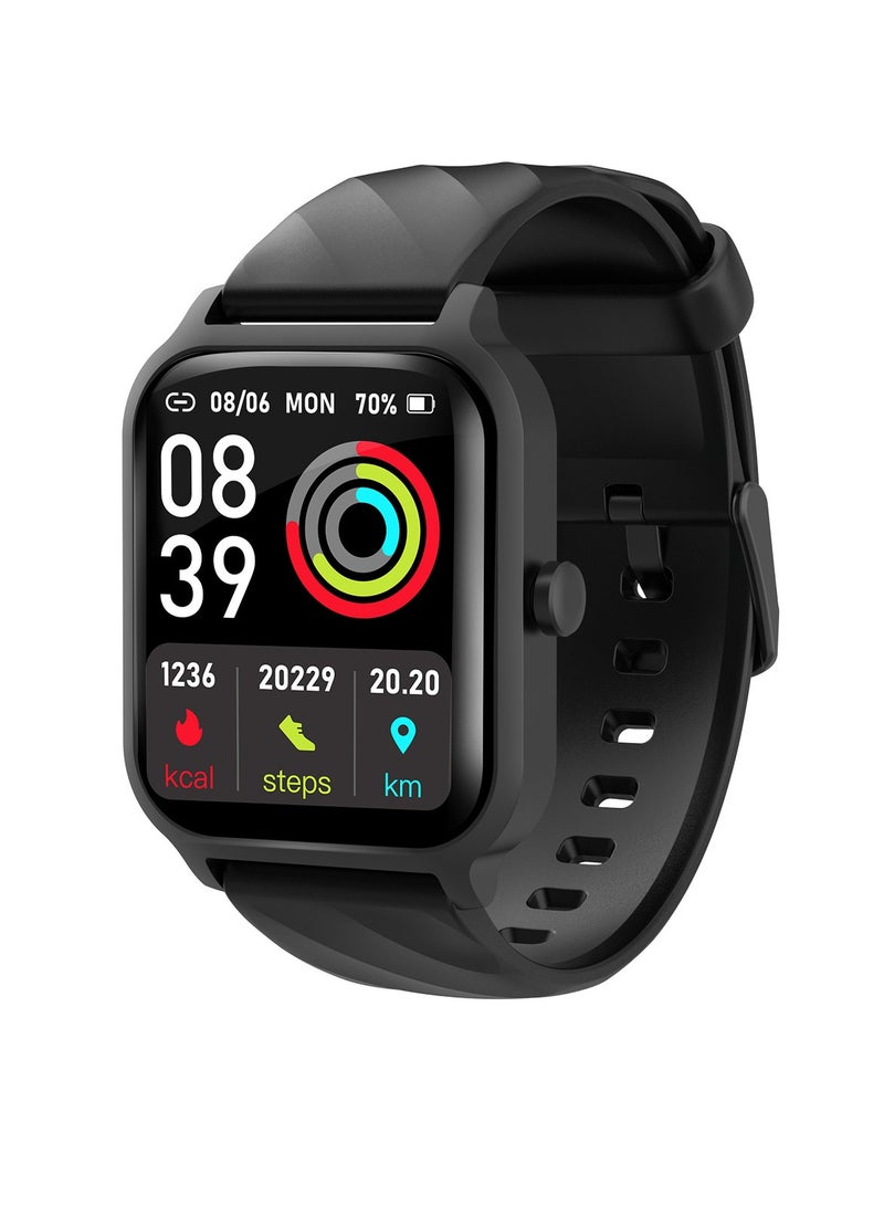LW82 Smart Watch, Bluetooth Talk Heart Rate Pressure Monitoring Android Watch, IP68 Waterproof Durable Smart Sports Watch For Men And Women, (1pc, Black) - Image 1