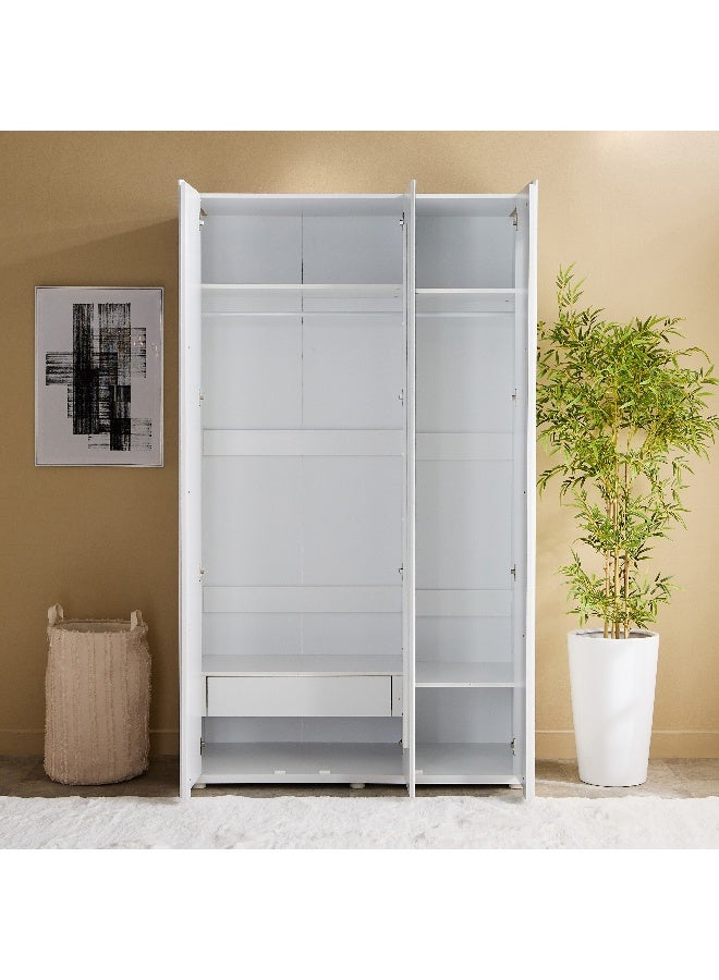 Home Box خزانة بيضاء ذات 3 أبواب مع مرآة للمنزل - Image 4