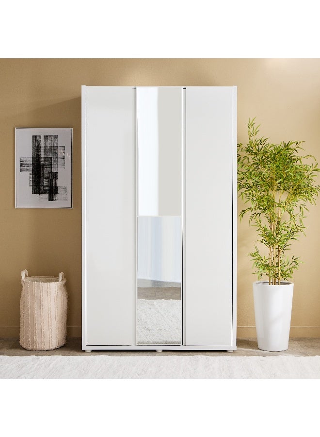 Home Box خزانة بيضاء ذات 3 أبواب مع مرآة للمنزل - Image 2