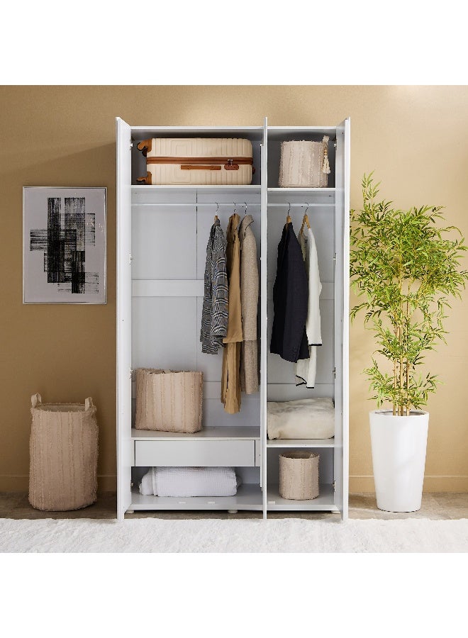 Home Box خزانة بيضاء ذات 3 أبواب مع مرآة للمنزل - Image 3