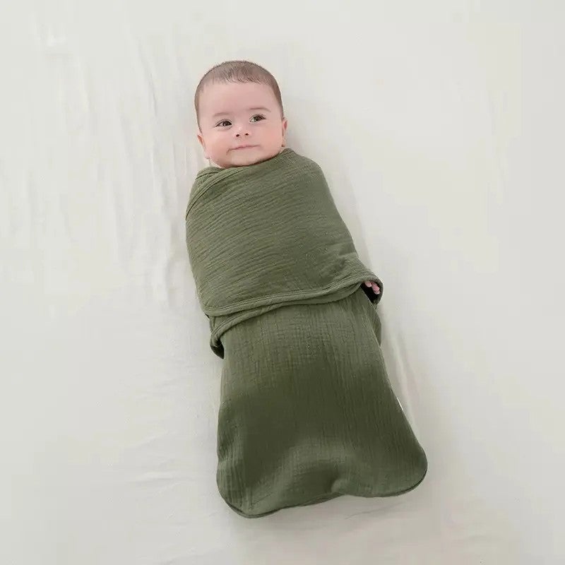 Y&D Newborn Swaddle Set: Cotton Soft Baby Swaddle with Headband, Organic Spandex Knit, Adjustable Wrap, Skin-Friendly, Simple Stripes, Perfect for Swaddlers, Soft Blanket - Image 2