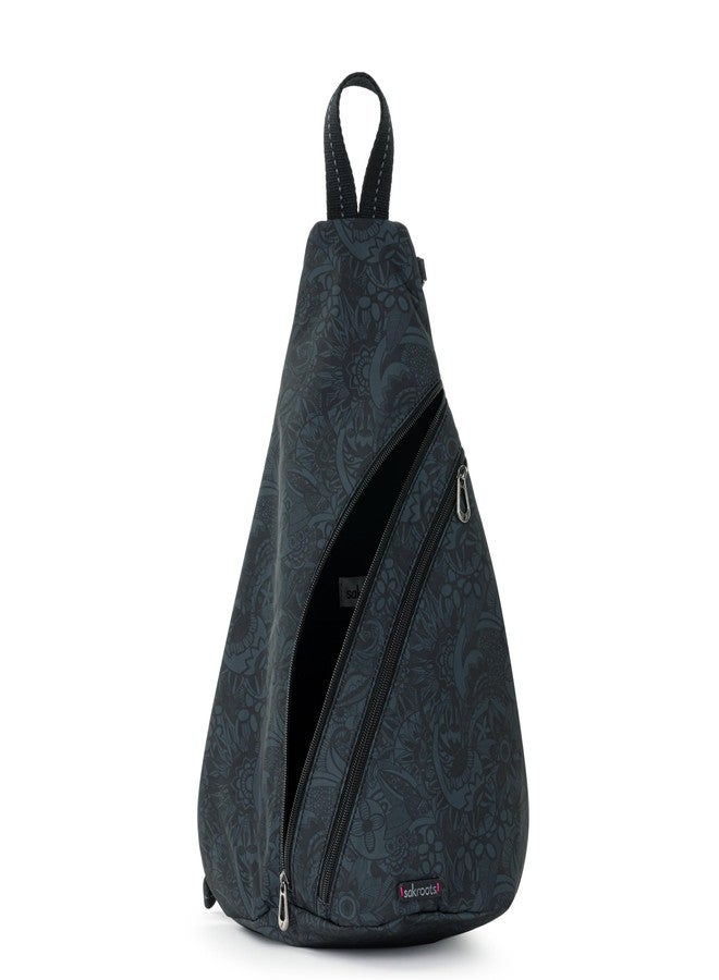 Sakroots On The Go Large Sling Backpack in Eco-Twill, Convertible Crossbody Bag, Black Spirit Desert - Image 4