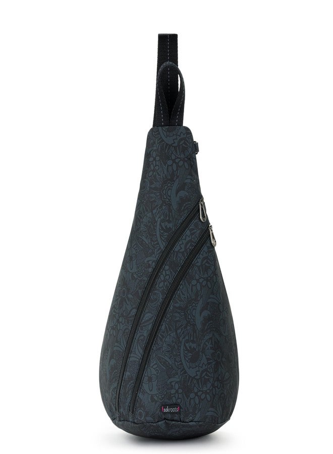 Sakroots On The Go Large Sling Backpack in Eco-Twill, Convertible Crossbody Bag, Black Spirit Desert - Image 1