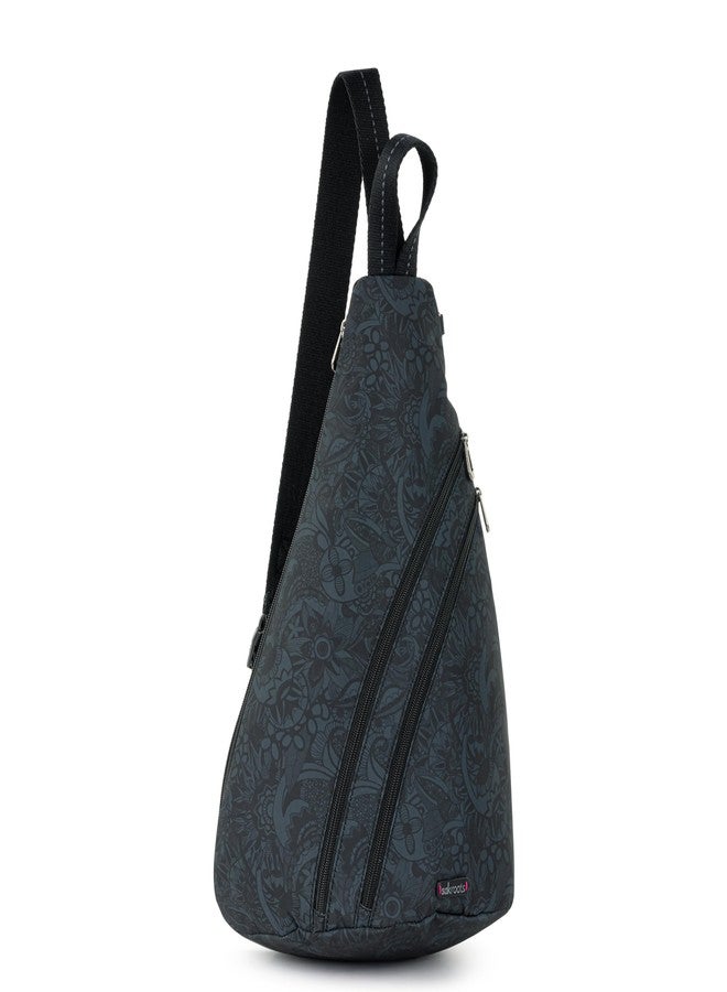 Sakroots On The Go Large Sling Backpack in Eco-Twill, Convertible Crossbody Bag, Black Spirit Desert - Image 2