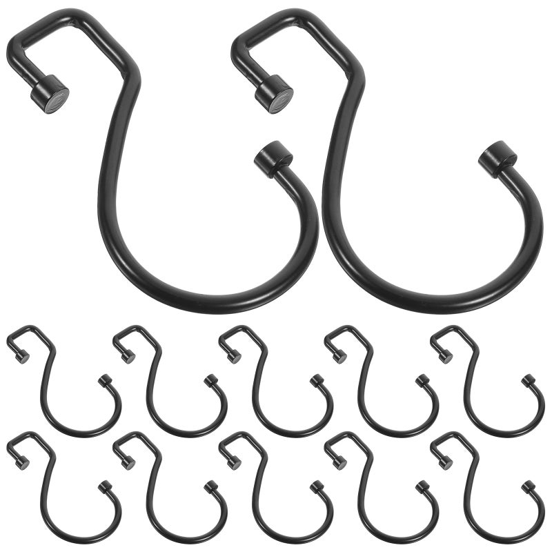Decorative Shower Curtain Hooks, Cylinder S Hook Design for Easy Hanging and Removal - Image 3