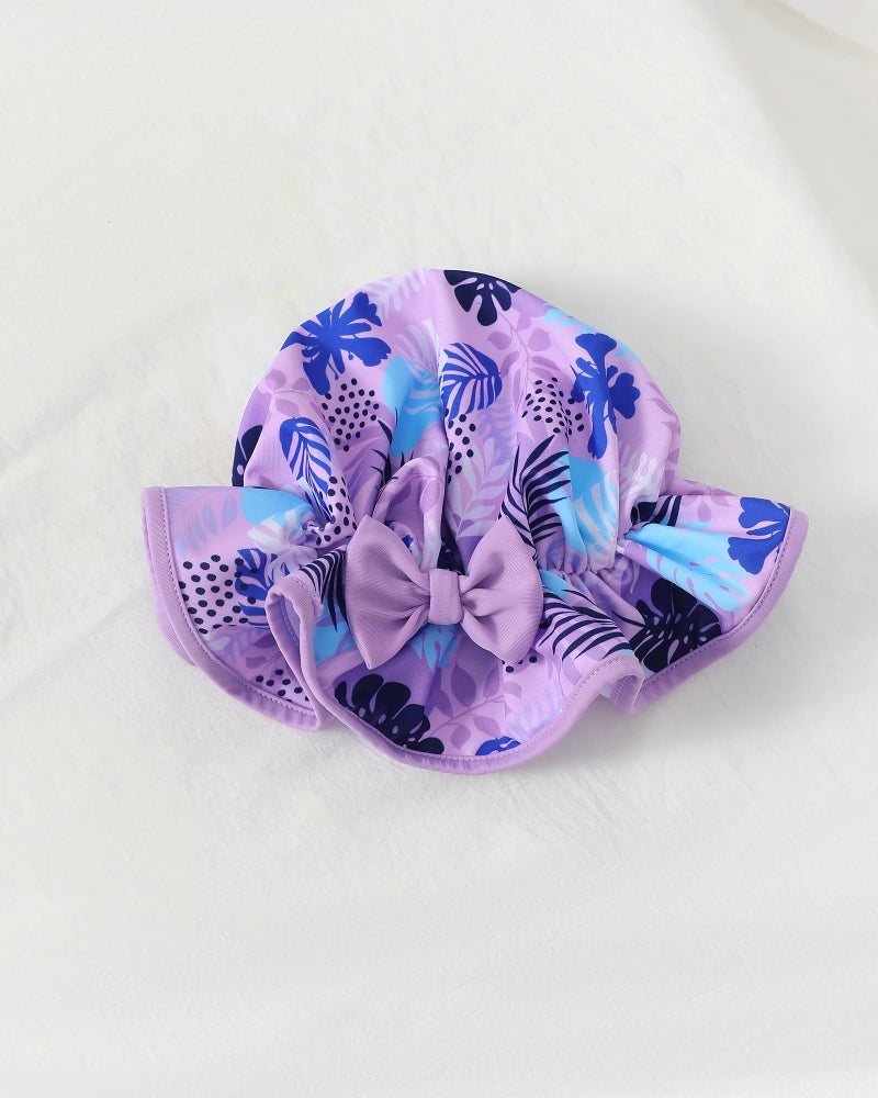 Mioglrie Toddler Swimsuit Girl 2t 3t Swimsuit Girls Toddler Bathing Suit Girl Beach Swim Suit Two Piece Purple Hawaiian Bikini Swimwear Tankini Set - Image 4