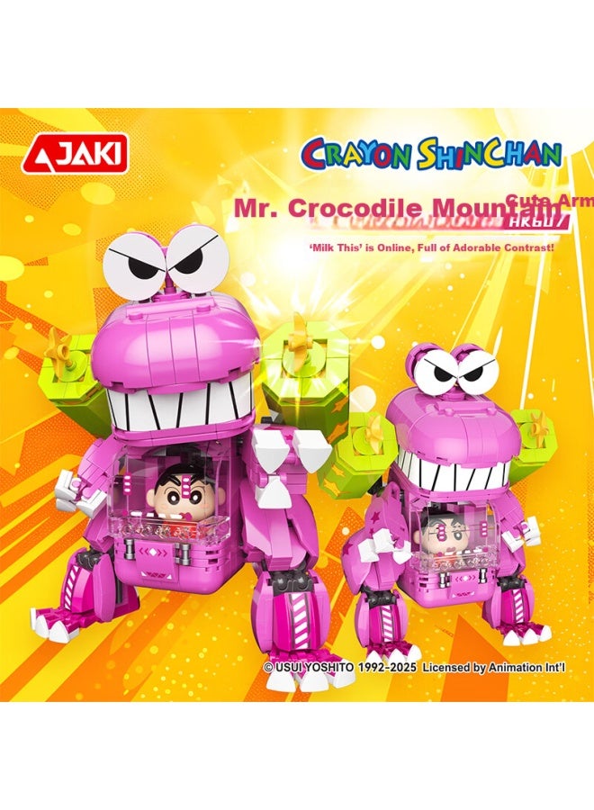 Jaki Building Blocks Crayon Shin-chan Shiro Cute Mecha Transforming Model Kids Toy Birthday Gift For Boys And Girls - Image 2
