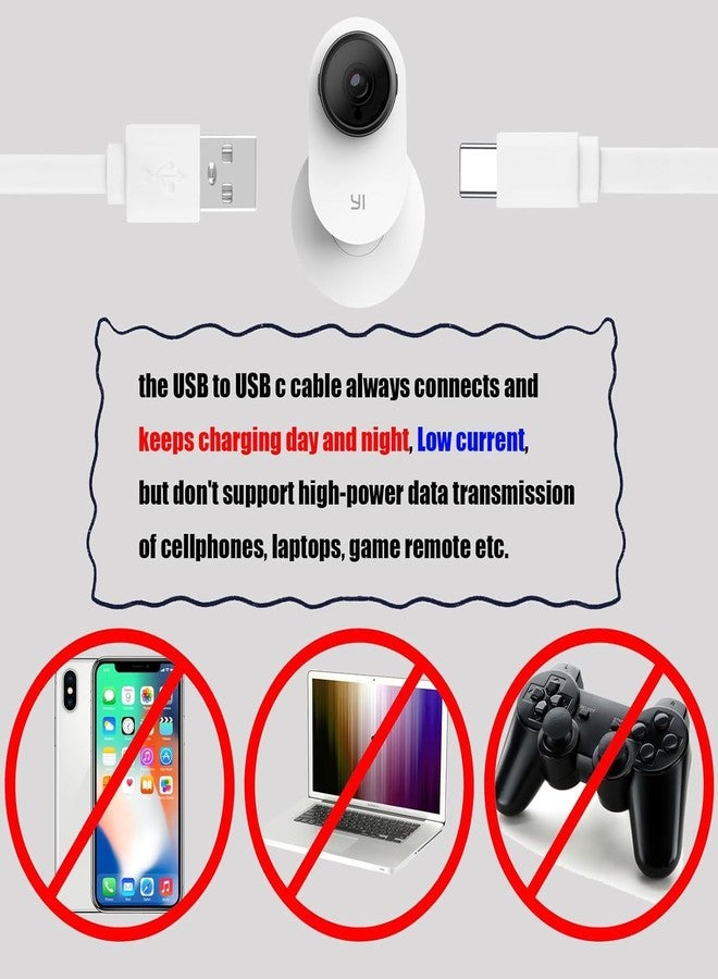 PDEEY كابل USB C بطول 25 قدم لكاميرا الأمن CCTV WiFi، سلك شحن تمديد نوع-C مسطح، مقاوم للماء - Image 5