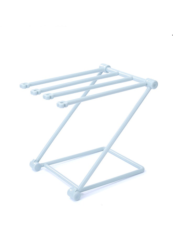 Generic - Foldable Kitchen Paper Towel Rack Perforation-free Roll Paper Rack Shelf Dishcloth Stand Plastic Wrap Rag Storage Rack - Image 1