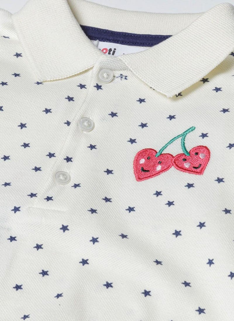 مينوتي فستان بولو بناتي بطبعة نجوم - Image 4