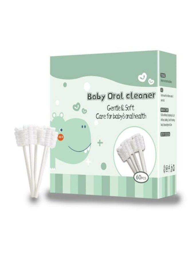 DMG TECH Baby Tongue Cleaner, DMG Baby Toothbrush, Disposable Infant Toothbrush Clean Mouth, Babies Soft Gauze Toohthbrush, Newborn Oral Cleaning Stick Dental Care for 0-36 Month - Image 1