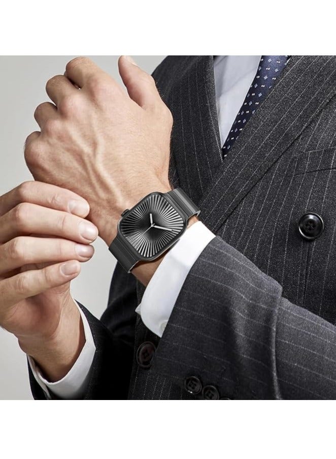 JAJEEK Stainless Steel Strap for iWatch 49mm, 46mm, 45mm, 44mm, 42mm – Black Replacement Band for Apple Watch Ultra 3, Ultra 2, Ultra, Series 10, 9, 8, 7, SE, 6, 5, 4, 3, 2, 1 – Sleek, Durable & Adjustable - Image 3