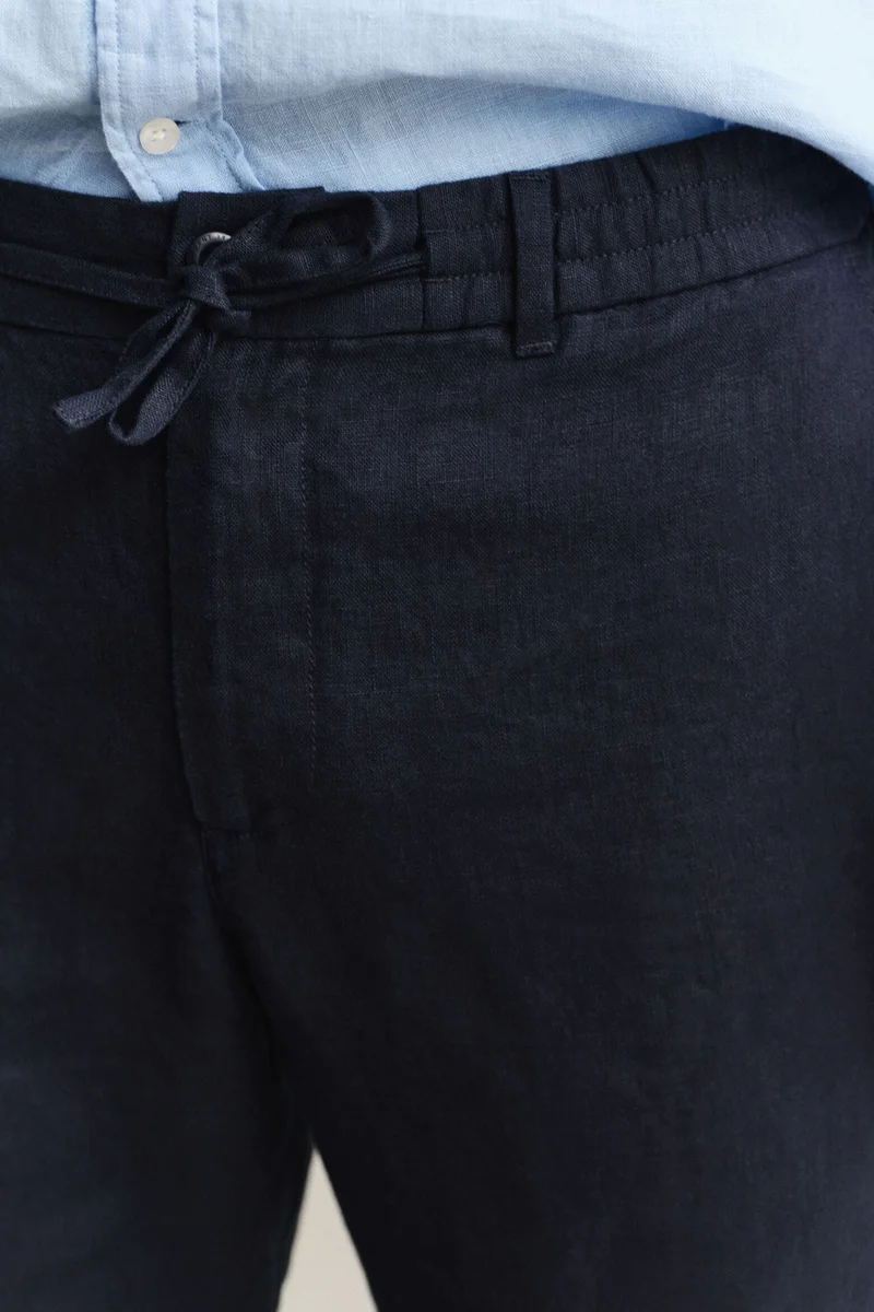 Gant  Regular Fit Linen Drawstring Pants for Men | Best Price UAE
